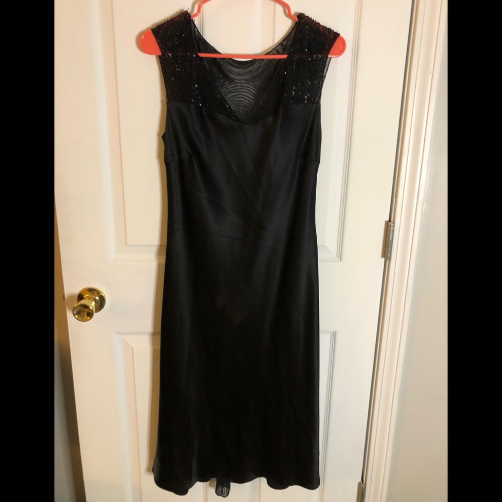 Jones’ New York Dress, Women’s black satin-material Size 12